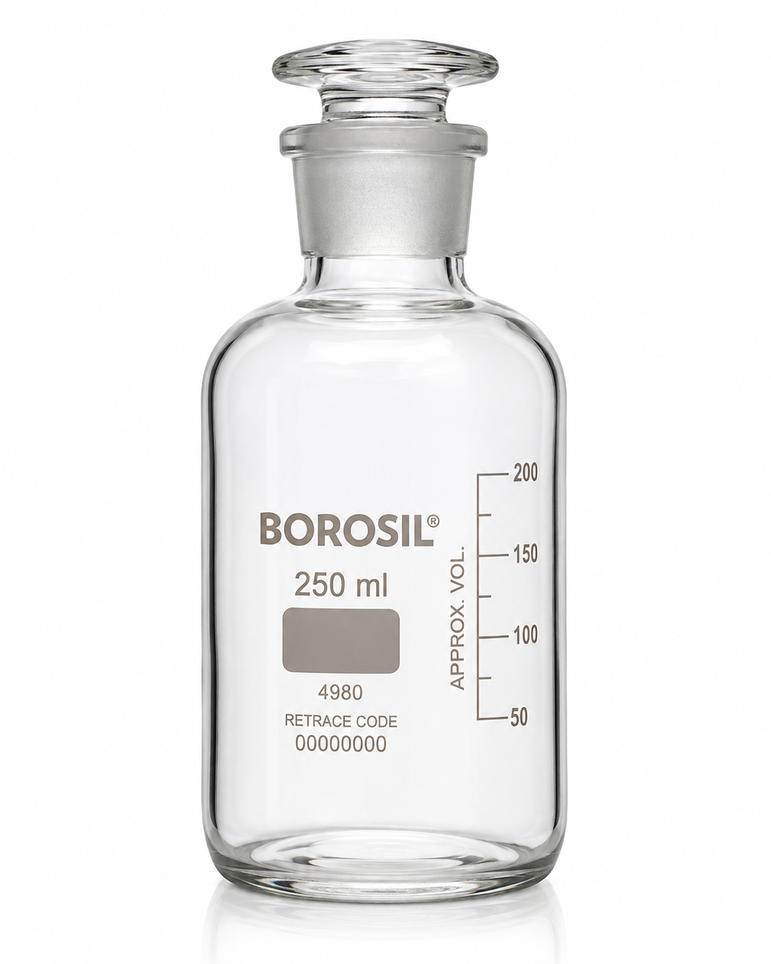 Borosil Reagent Bottle with Glass Stopper – Borosilicate Glass Laboratory Bottle