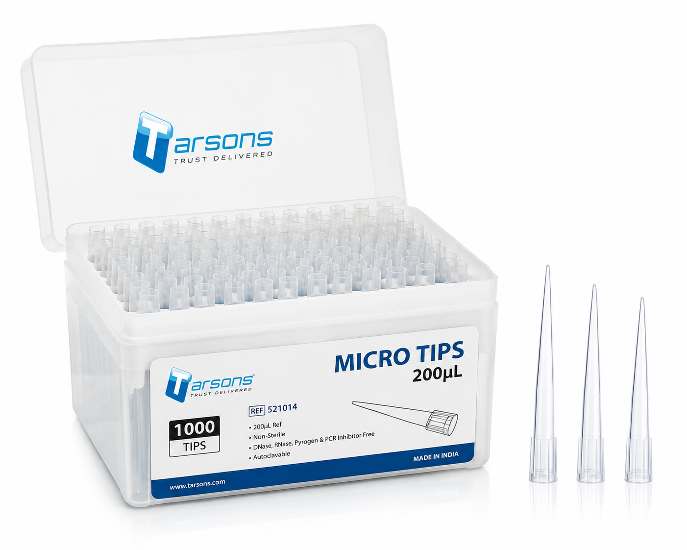 Tarsons Micro Tips 200 µL Ref – 1000 Pcs