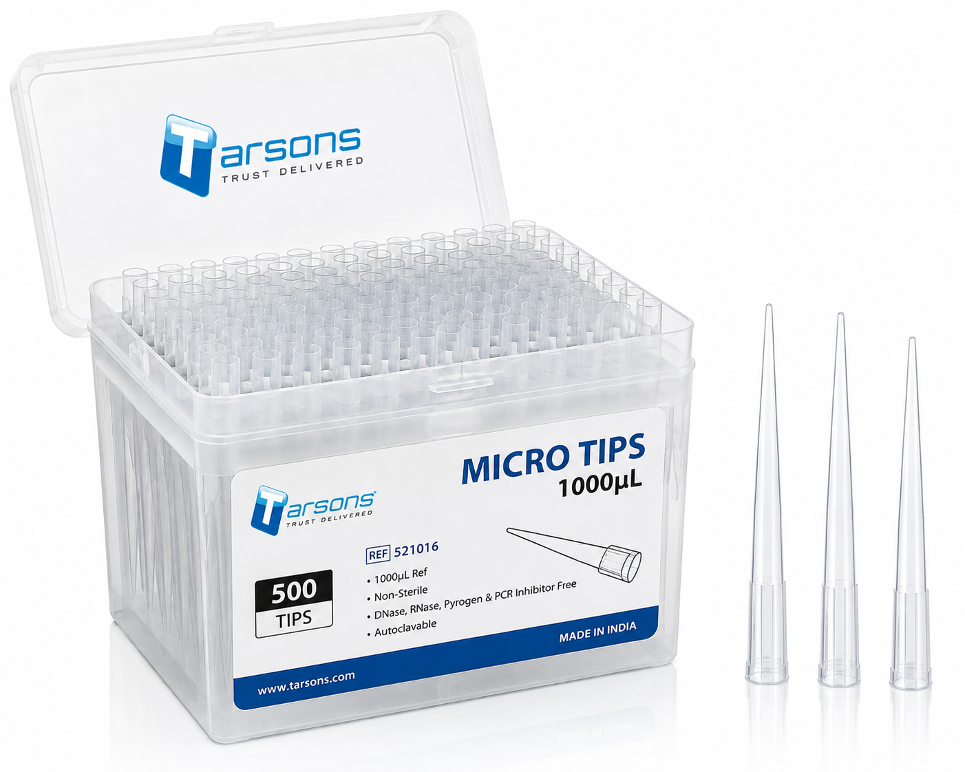 Tarsons Micro Tips 1000 µL – 500 Pcs